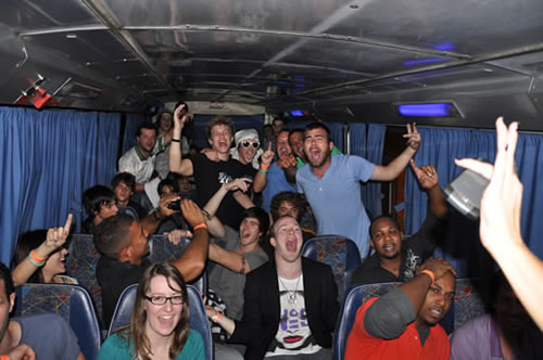 Pub crawlers get wild on the bus taking them around Buenos Aires 