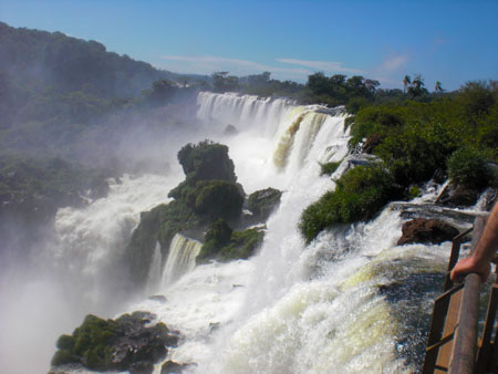 A lookout point at Iguazu Falls