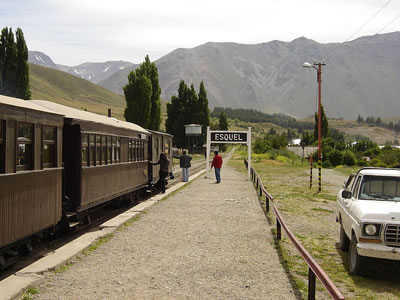 The train leading out of Esquel, Chubut Argentina