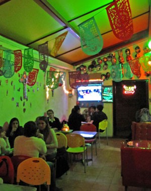 The colorful interior of La Fabrica del Taco in Buenos Aires