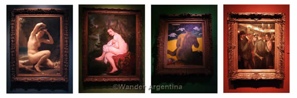 A montage of some of the major works at the National Museum of Fine Arts in Buenos Aires