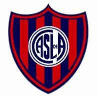 The red and blue offical logo of Argentina's San Lorenzo Football club.