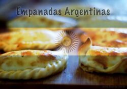 Empanadas Argentinas with the Argentine flag