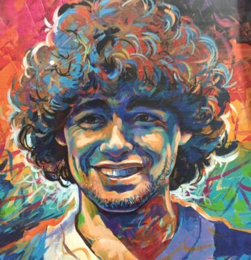 Diego Maradona colorful portrait