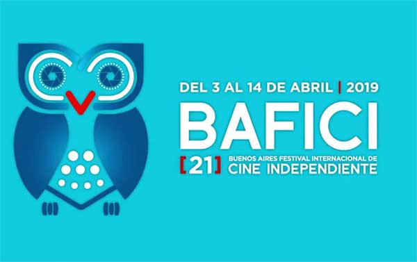 Logo of the Buenos Aires International Independent Film Festival 2019 edition, which runs from the 3 of April until the 14th in various locations around the city inBuenos Aires, Argentina 