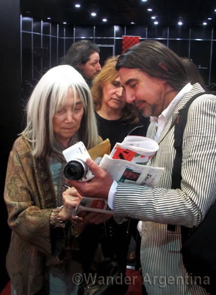 Maria Kodama, Jorge Luis Borges' widow at the Buenos Aires Feria del Libros, South America's largest book fair