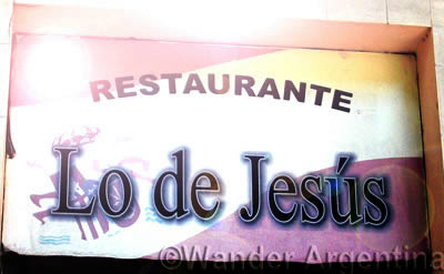 Lo de Jesus restaurant sign