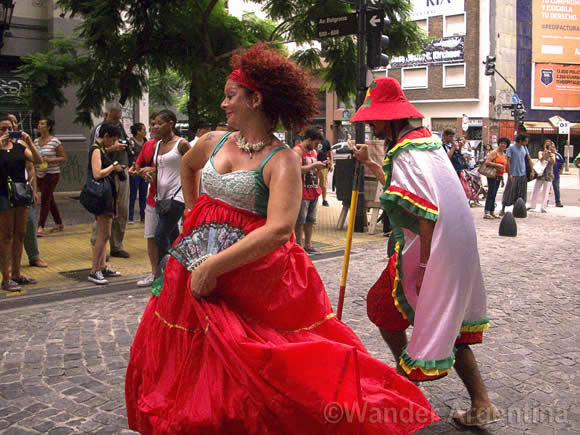 Dancers in Buenos Aires Carnival of African Descent