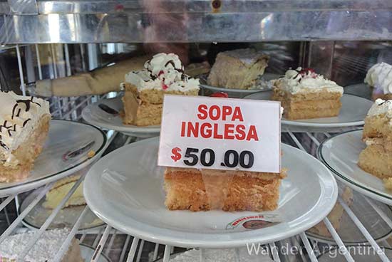 The classic Argentine dessert Sopa Inglesa 