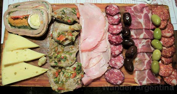 A 'picada' as served in Argentina. IT is a platter of cold cuts and cheese