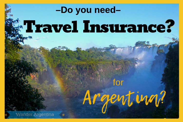 Do you need travel insurance for Argentina? Picture of Iguazu Falls with a rainbow. 