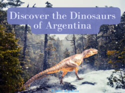 Dinosaur walking in Patagonia