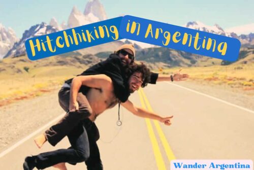 Two men with thumbs out to hitchhike: hitchhiking in Argentina