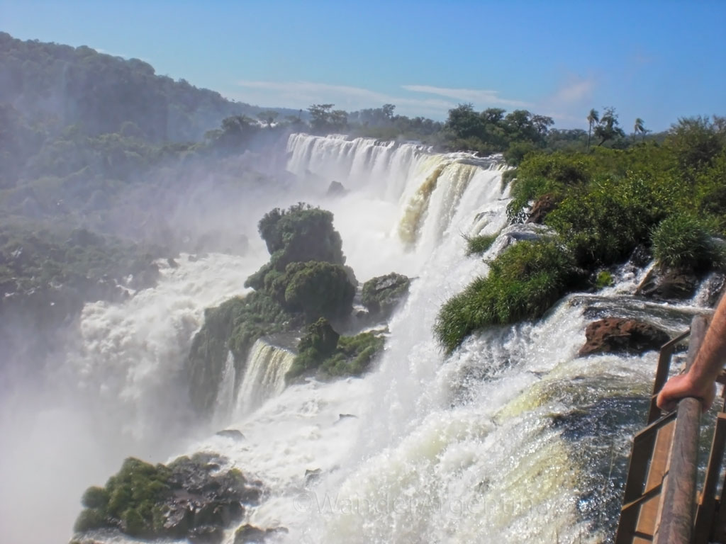 Iguazu Falls from Argentina's Iguazu Falls National Park .