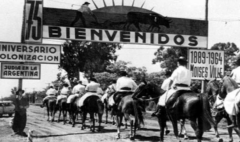 Jewish Gauchos on horseback in Argentina (archival photo)