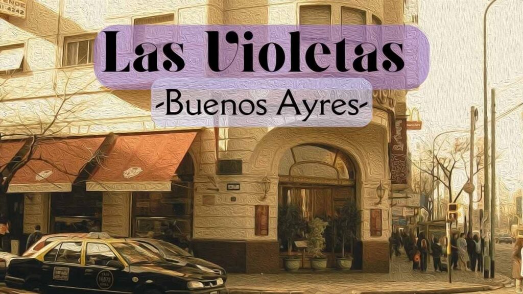 Exterior of Las Violetas cafe