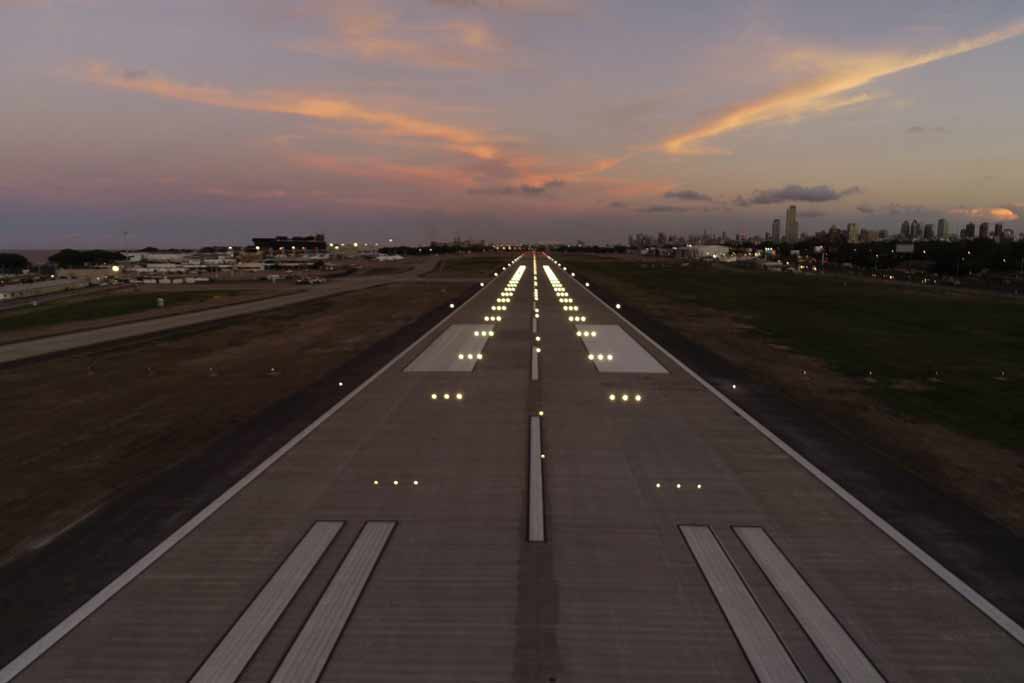 The new runway at Aeroparque Jorge Newbery (AEP) airport in Buenos Aires 