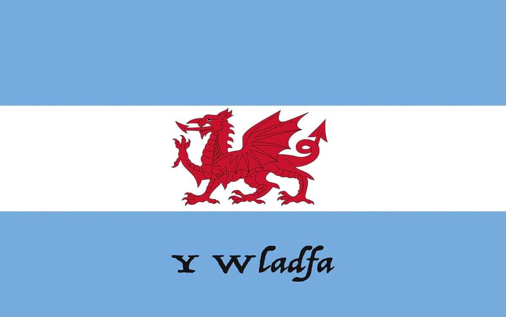 The flag of the Welsh colonies of Argentina 