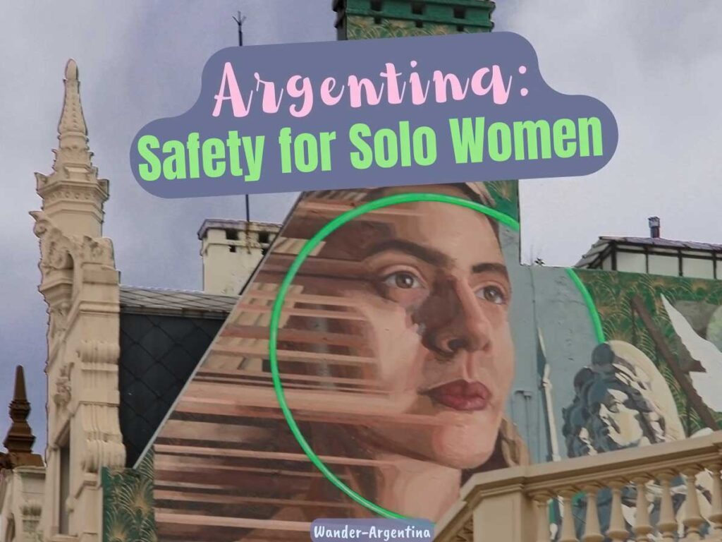 Mural of woman: Argentina womens travel safety