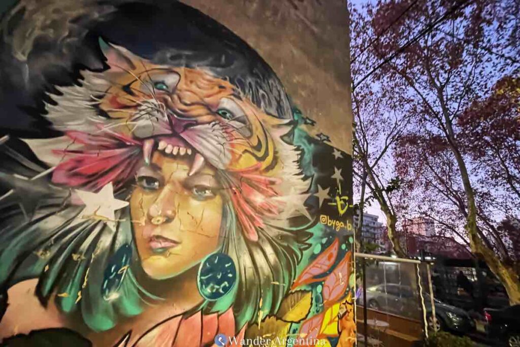 Lion woman Street Art Buenos Aires